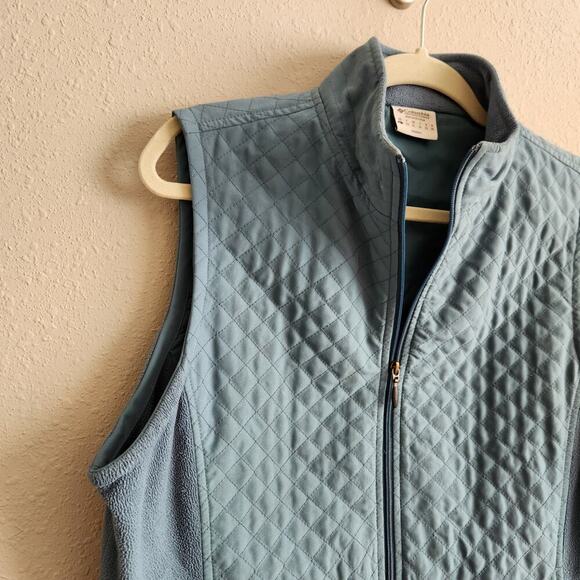 Columbia Women's Size Large Blue Quilted Zippered Vest Jacket - Picture 2 of 9